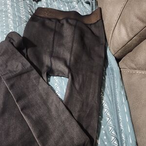 Lined Nude/Black Legging large